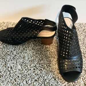 Kim Rogers Black Cutout Heels